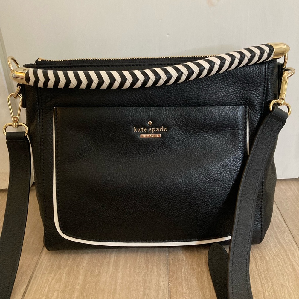 Kate Spade New York Black Leather Crossbody Bag